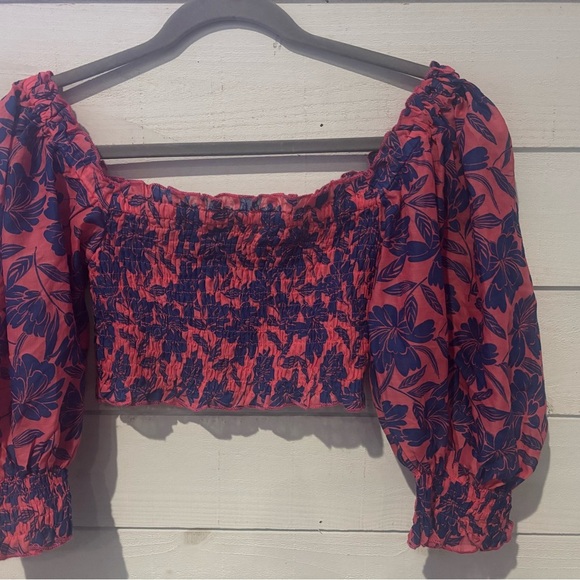 Lu Bella Vibrant Pink and Blue Crop Top with Chic Design - Picture 8 of 13
